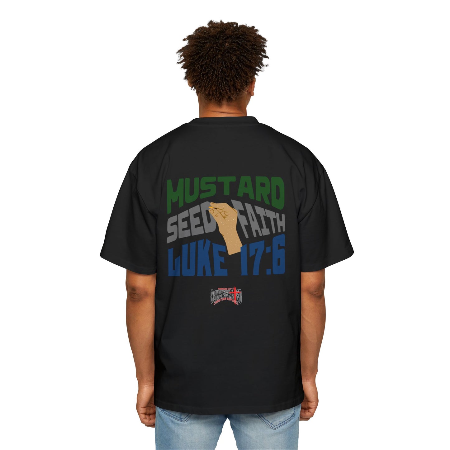 Mustard Seed Faith, Boxy/Oversized Unisex Tee Cool Luke 17:6