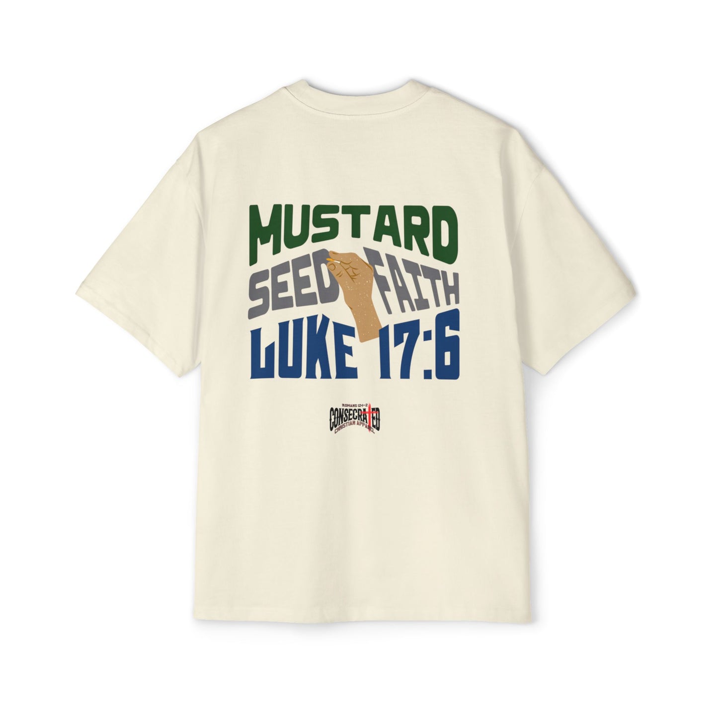 Mustard Seed Faith, Boxy/Oversized Unisex Tee Cool Luke 17:6