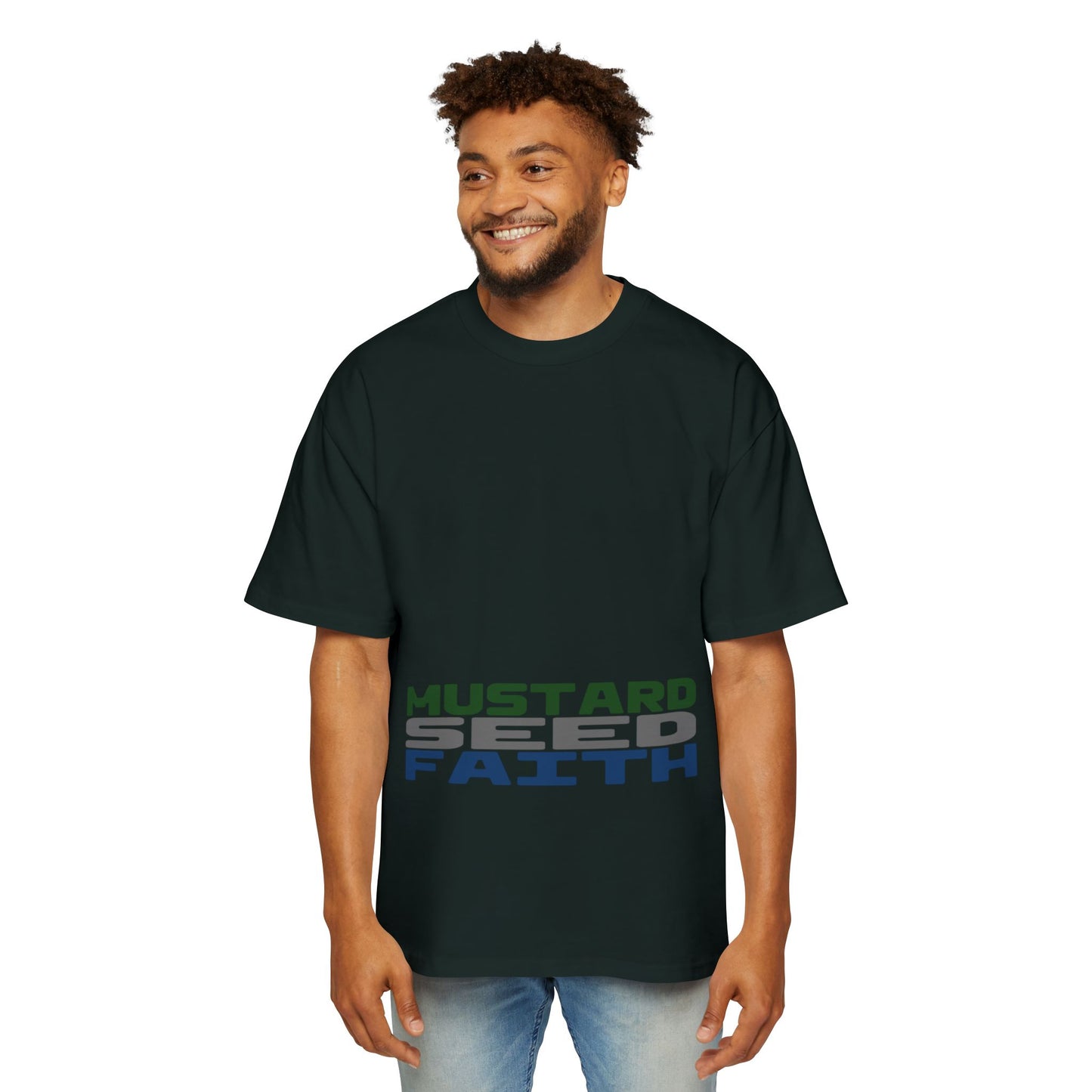 Mustard Seed Faith, Boxy/Oversized Unisex Tee Cool Luke 17:6