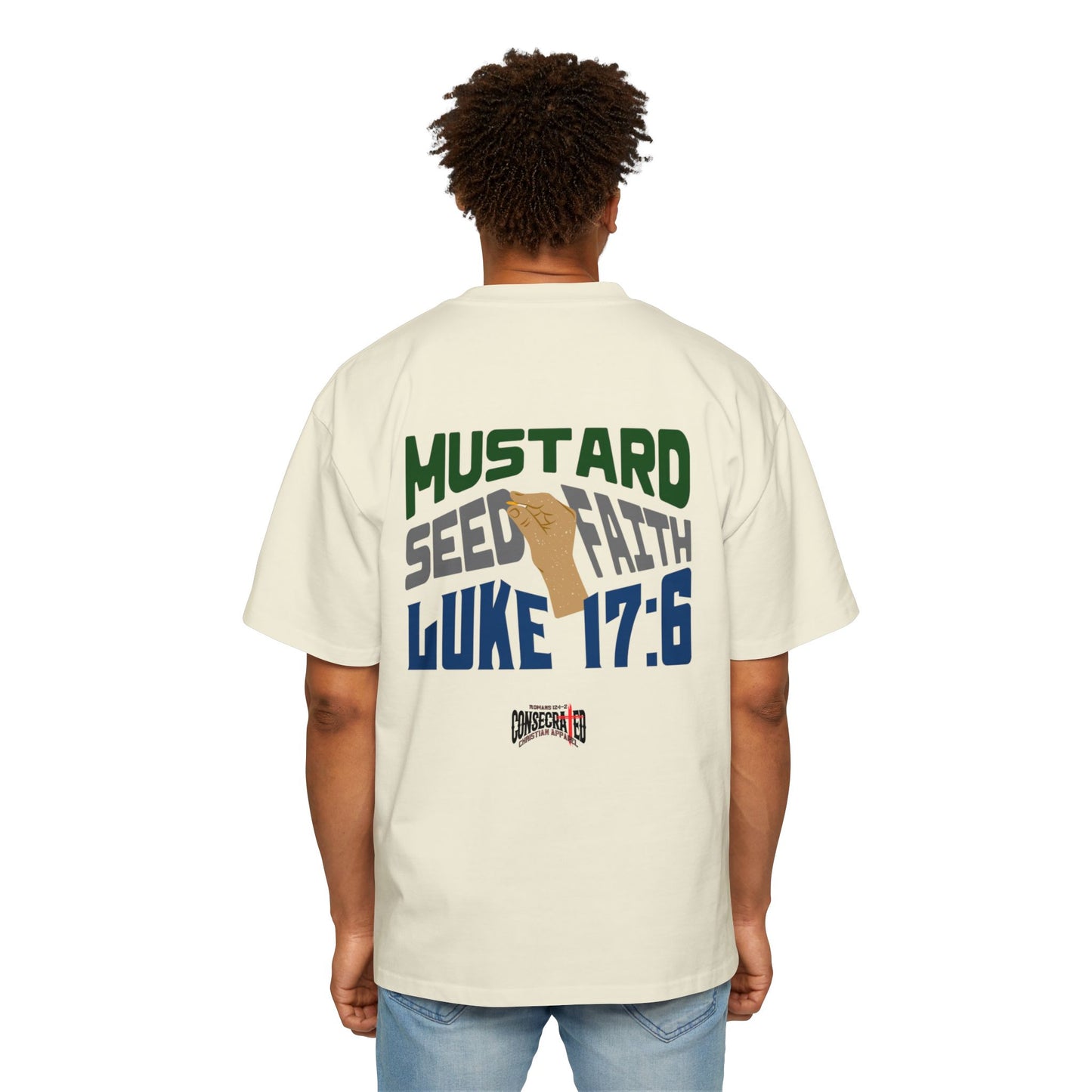 Mustard Seed Faith, Boxy/Oversized Unisex Tee Cool Luke 17:6