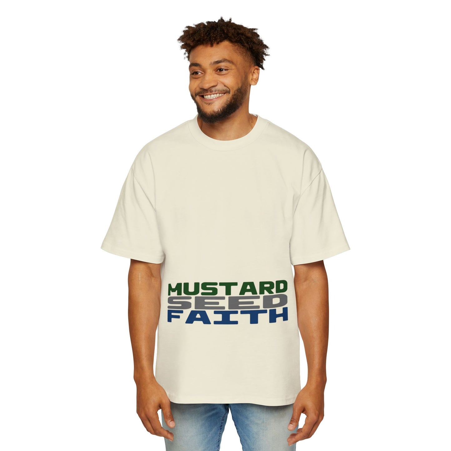 Mustard Seed Faith, Boxy/Oversized Unisex Tee Cool Luke 17:6