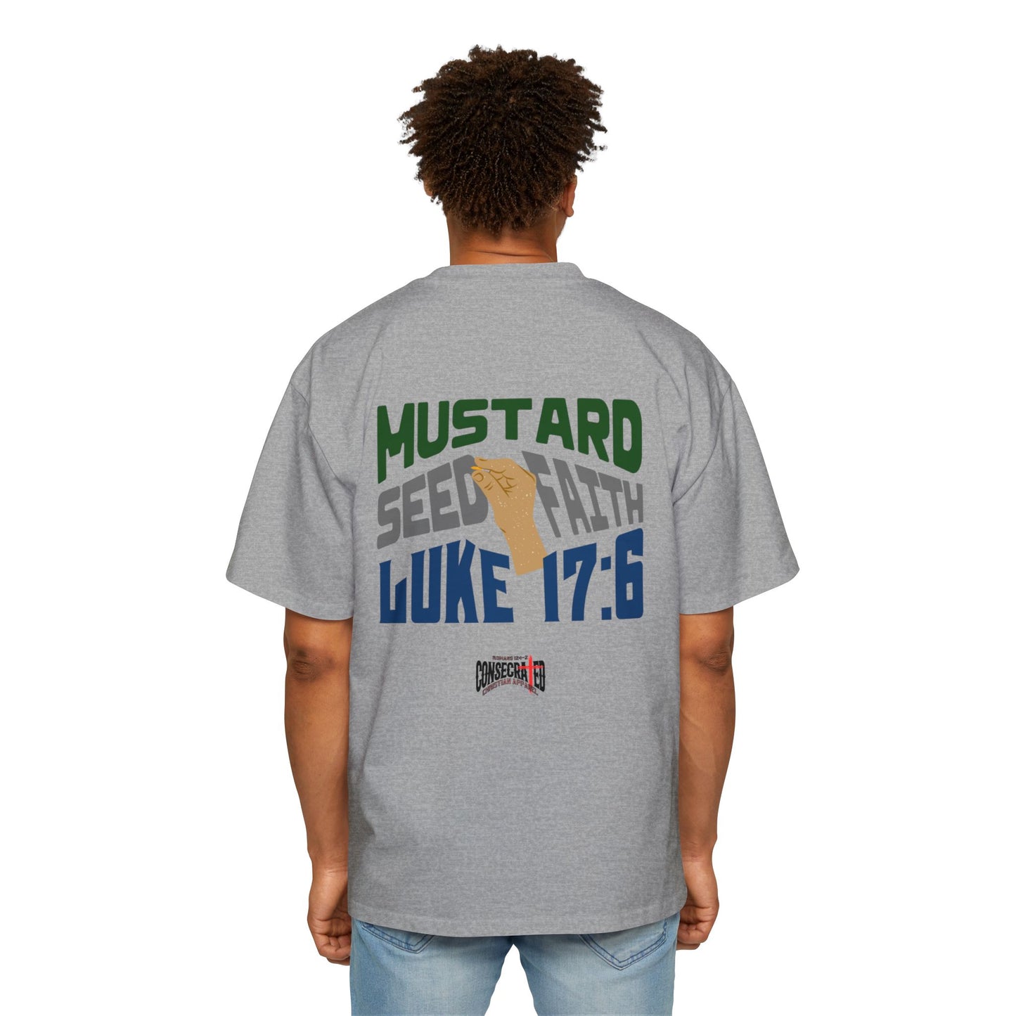 Mustard Seed Faith, Boxy/Oversized Unisex Tee Cool Luke 17:6