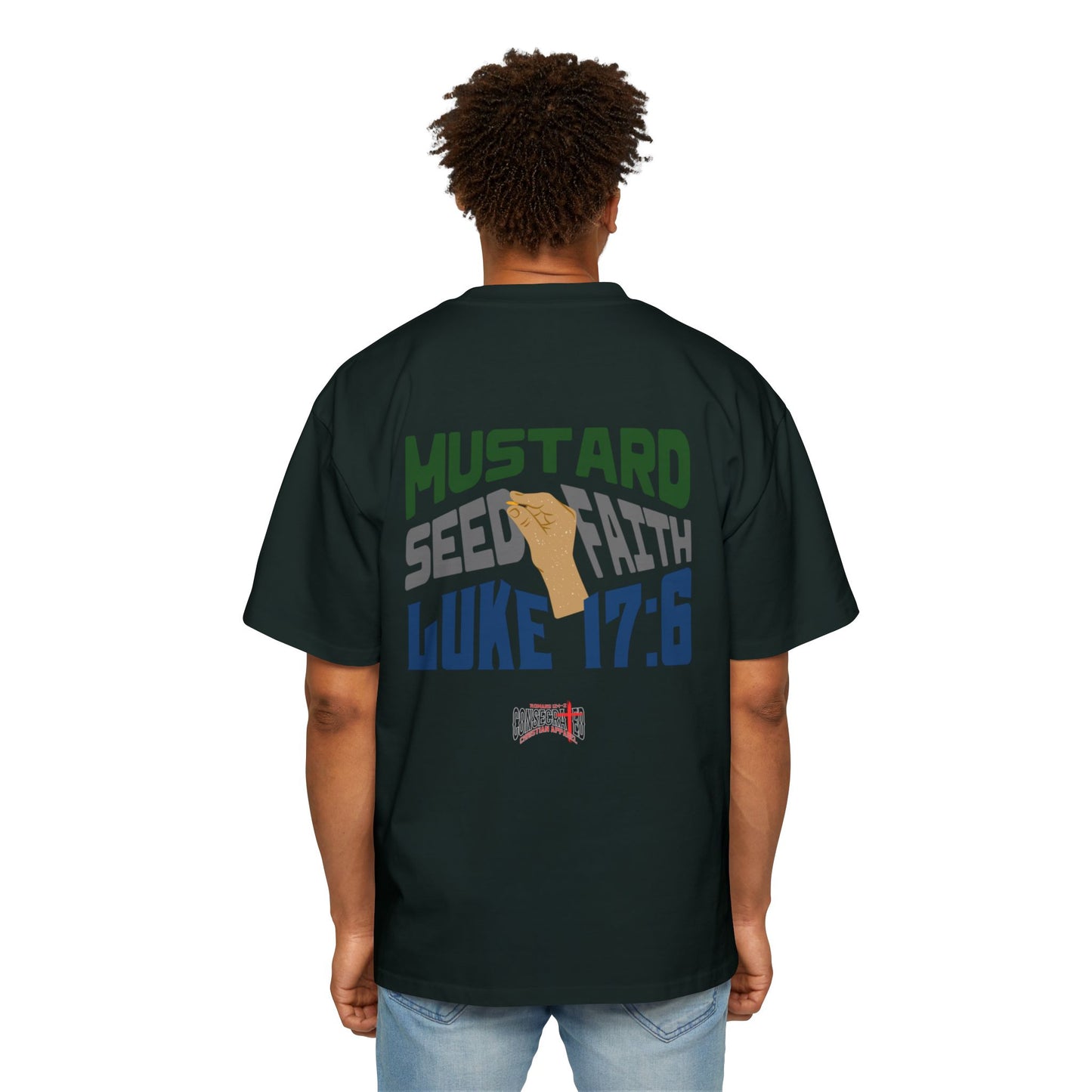 Mustard Seed Faith, Boxy/Oversized Unisex Tee Cool Luke 17:6